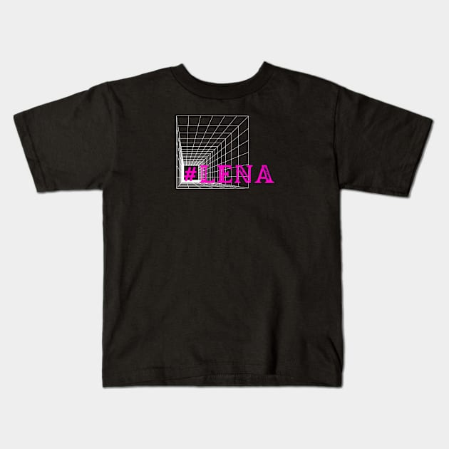 Name Lena. Geometry Kids T-Shirt by MartaBudzenPL